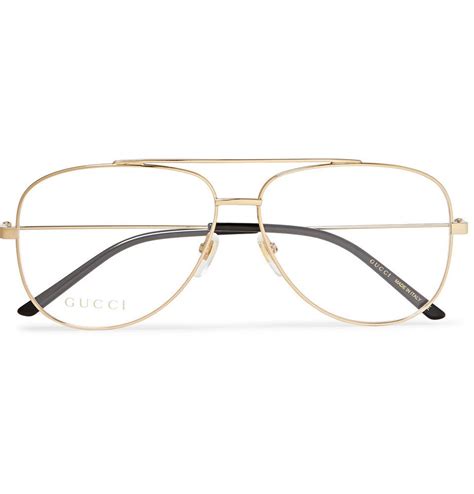 gucci gold glasses aviator|Gucci aviator optical glasses.